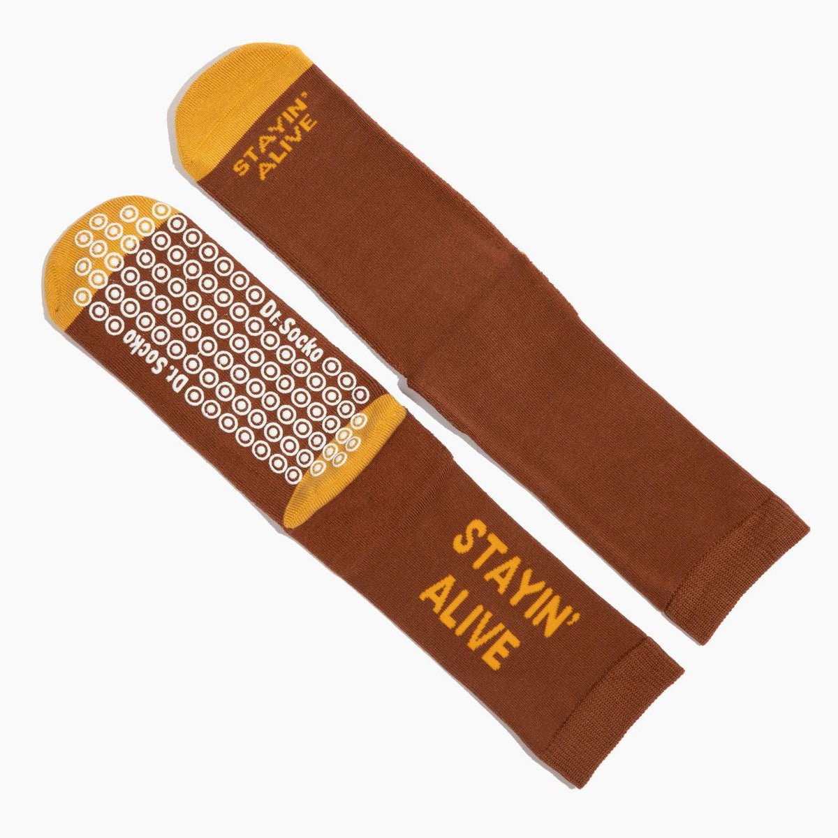 Stayin Alive' Funny Grip Sock Gift Non Skid | Non Slip - Hospital
