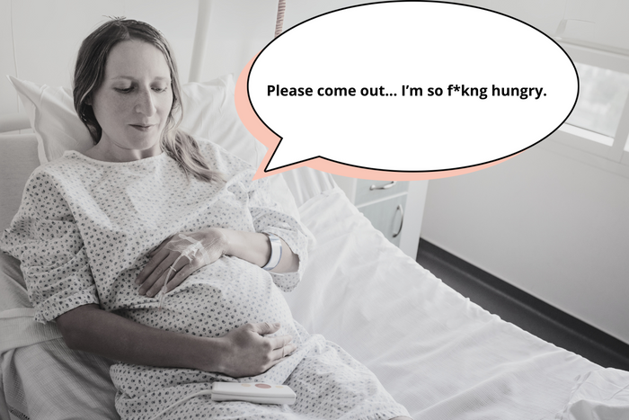 a woman waiting in labor