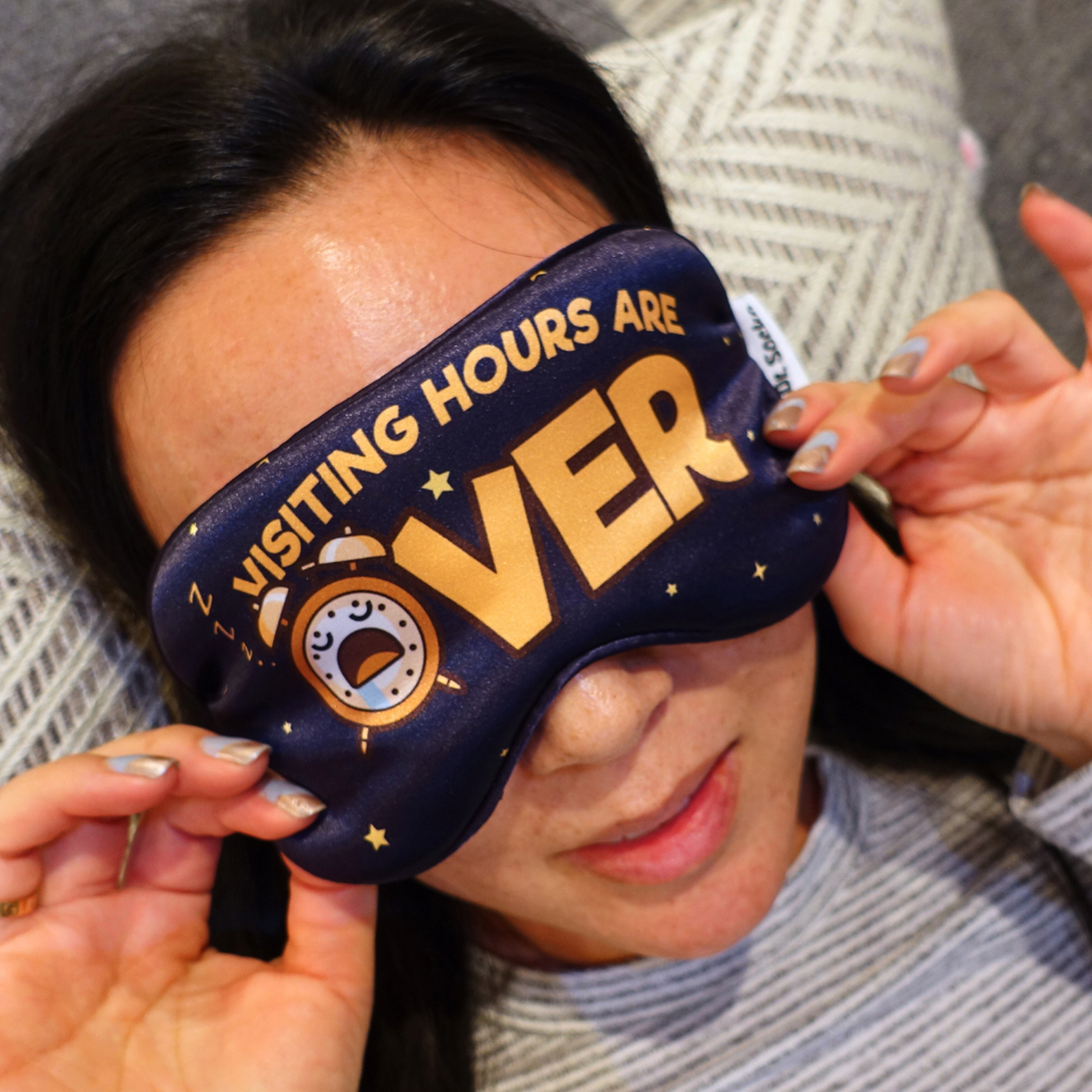 Visiting Hours Are Over Blackout Sleeping Eye Mask for Patients