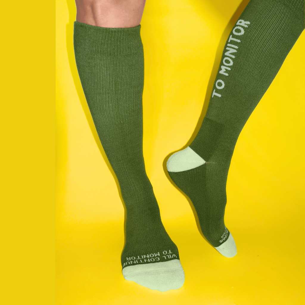 soft comfortable compression socks for nurses will continue to monitor green