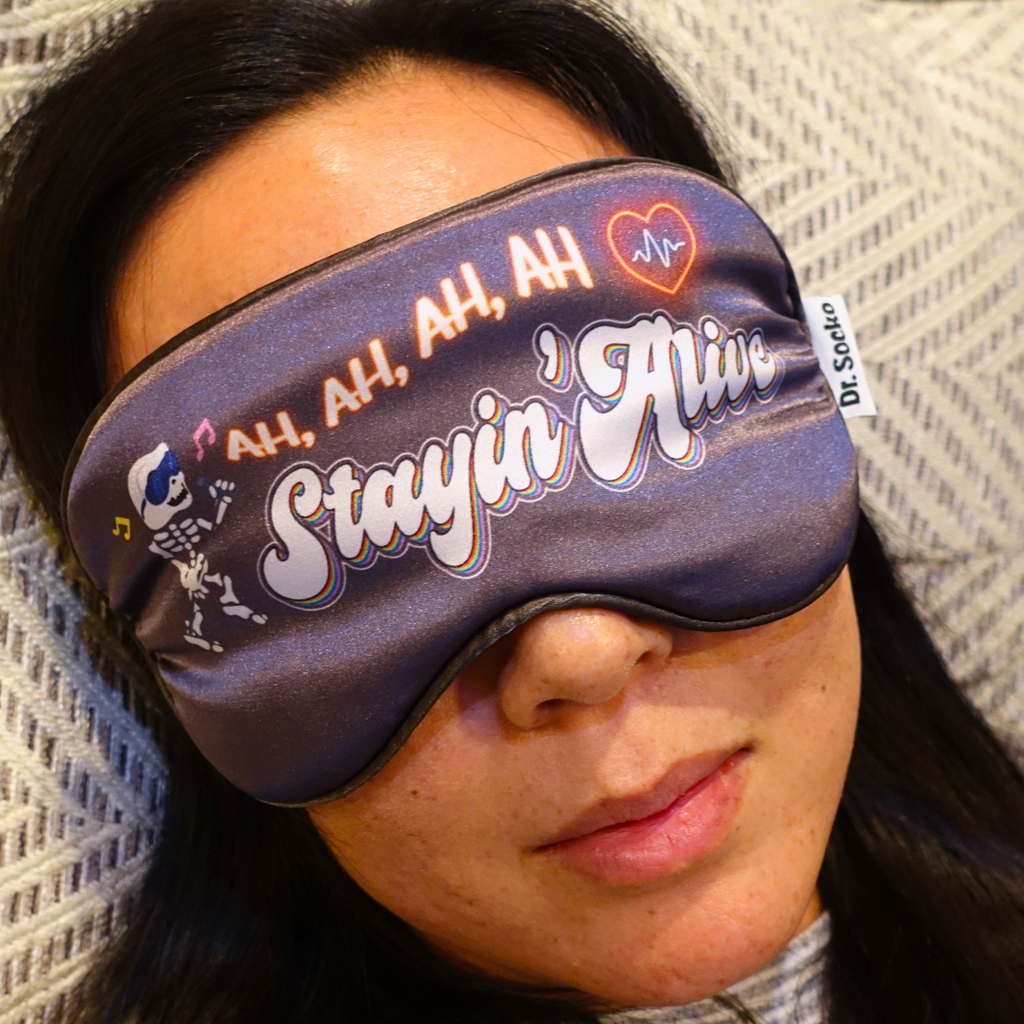 Stayin Alive Funny Hospital Sleep Eye Mask - Best Gift for Patient in Surgery Recovery