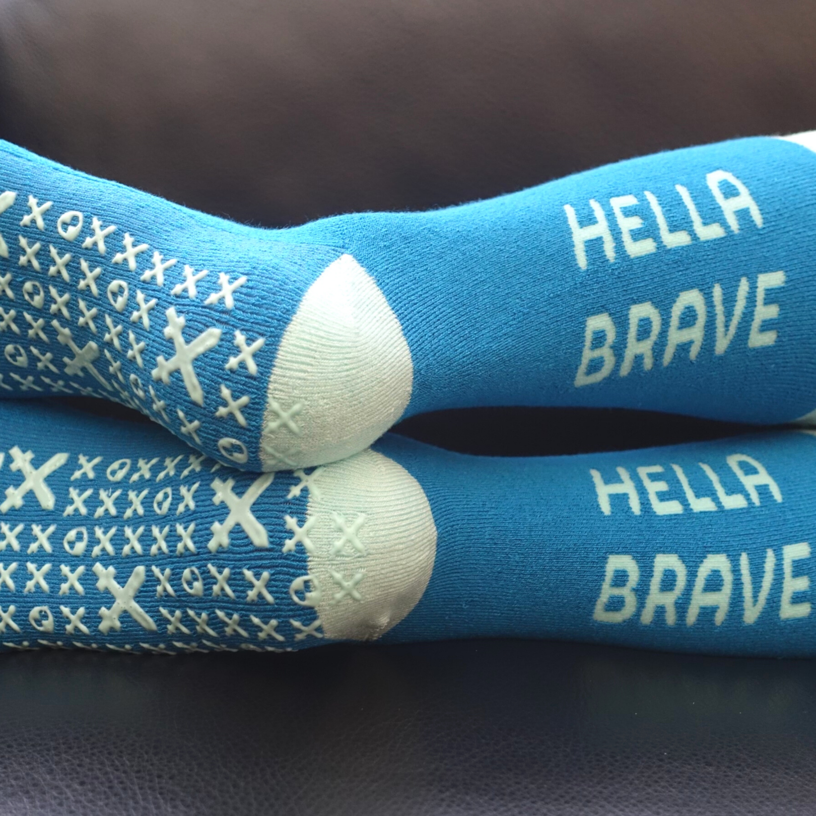 HELLA BRAVE Grip Sock Gift Non Skid